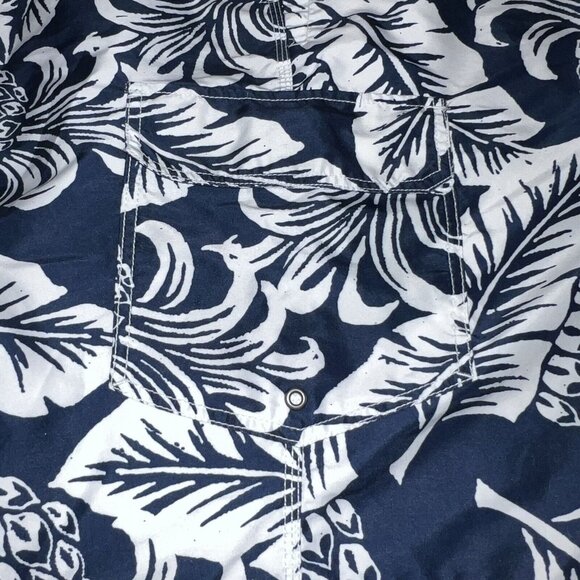 Mens Swim Trunks Size 2XL Blue Pineapple Tropical Coconut Boy Travel Beach Swim - Picture 10 of 16